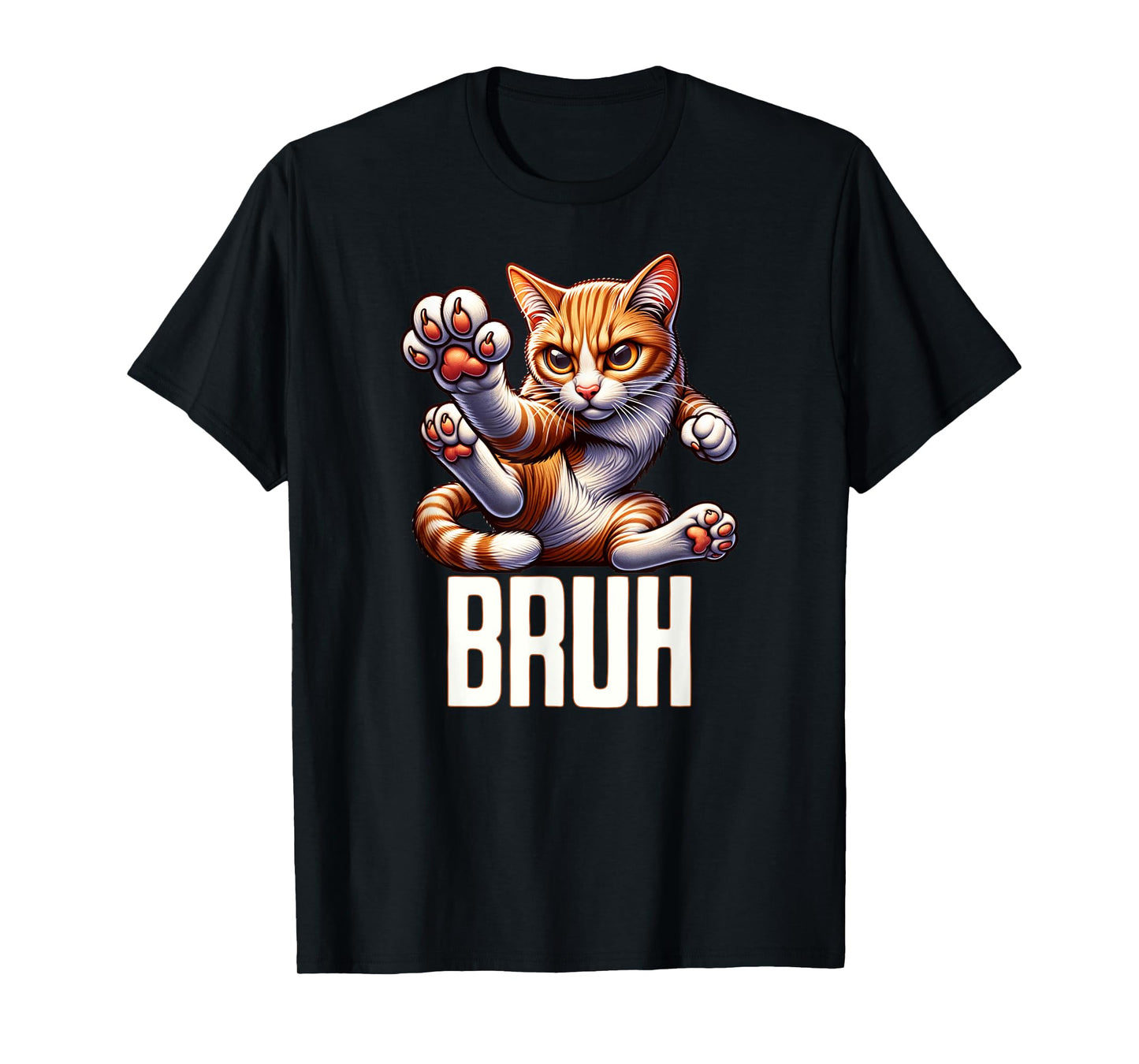 BRUH Funny Kitty Cats Mom & Dad Cat Lover T-Shirt