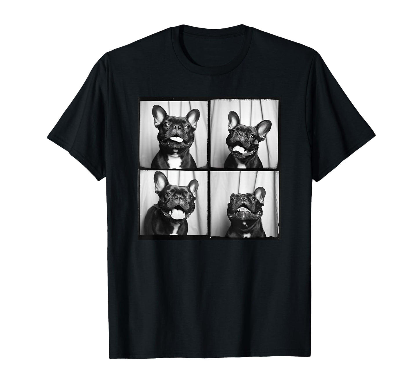 Frenchie Face Pet Portrait Photobooth French Bulldog Mom T-Shirt