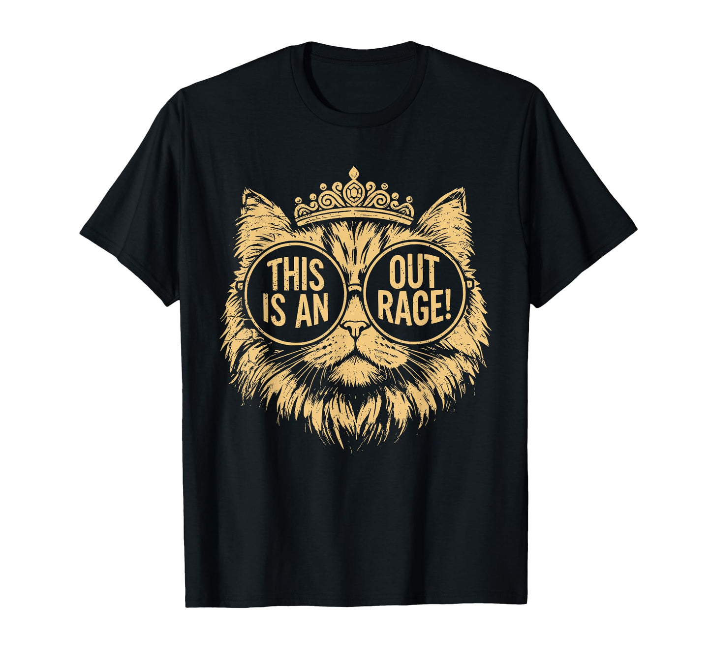 This is an Outrage Cat Meme Funny Sarcastic Quote T-Shirt