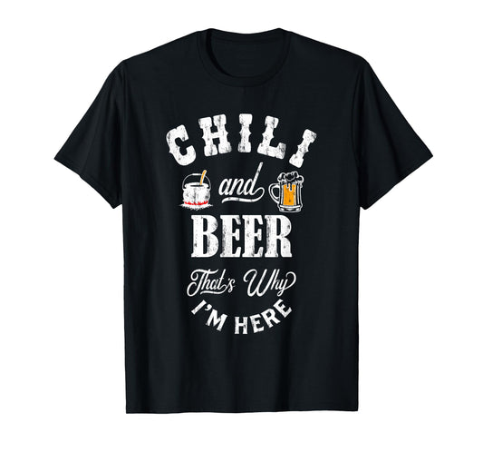 Chili Cookoff Funny T-Shirt Chili and Beer T-Shirt Gift T-Shirt