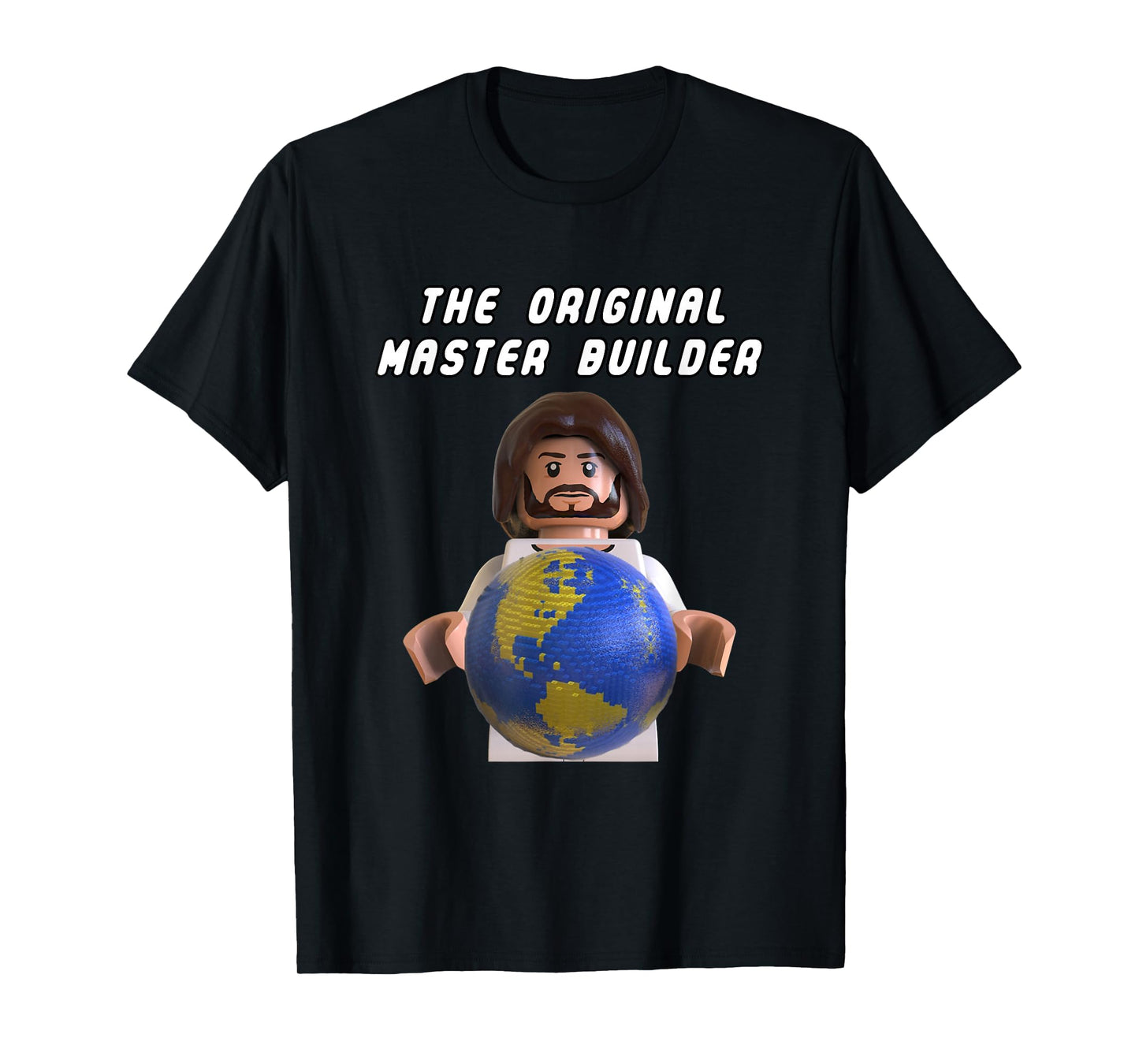 Original Master Builder T-Shirt Brick Earth God Minifigure T-Shirt