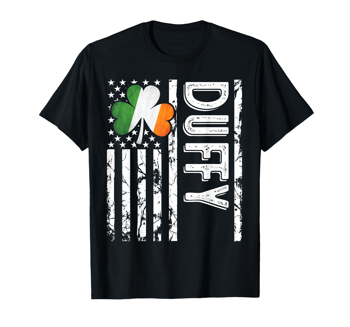 Duffy Last Name Irish Pride Flag USA St Patrick's Day T-Shirt