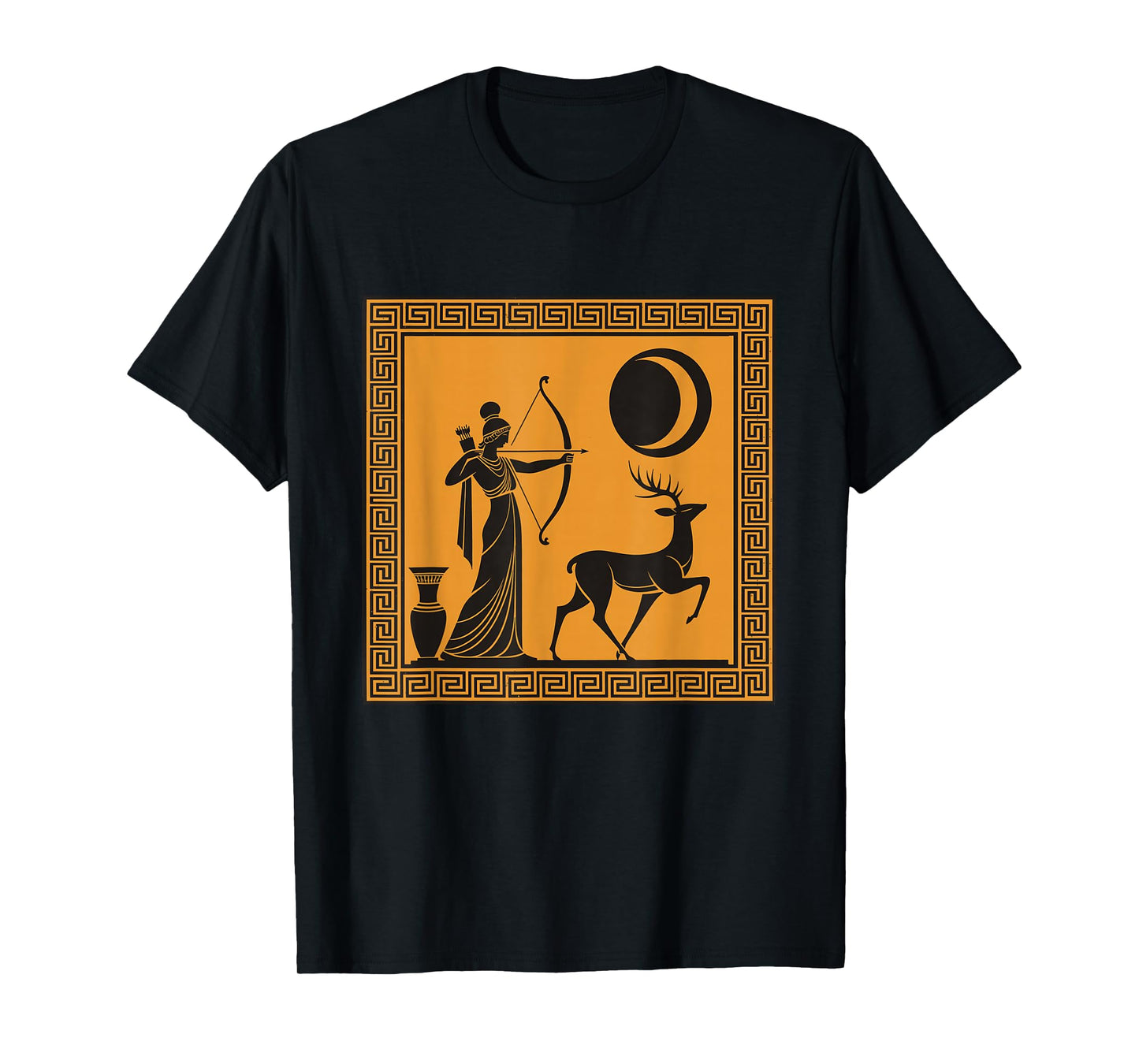 Artemis Moon Goddess Greek Mythology Ancient Art T-Shirt