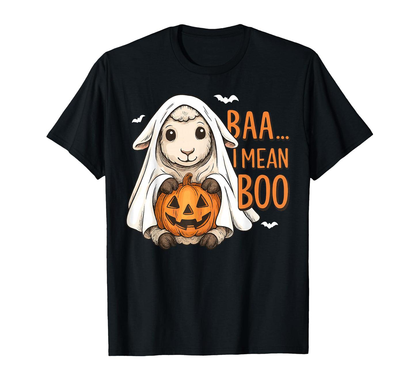 Baa I Mean Boo Ghost Sheep Halloween Ghost Sheep T-Shirt