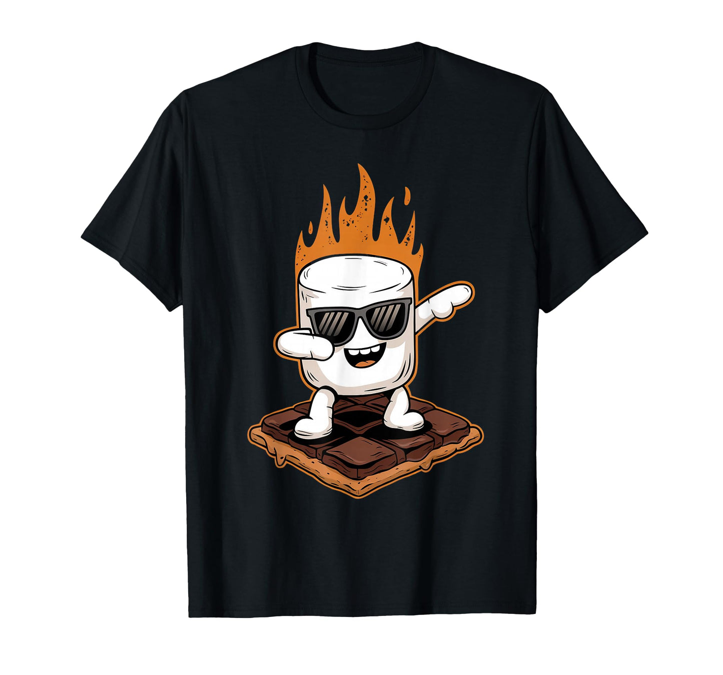Dabbing Marshmallow Camping Smores Kawaii S'Mores T-Shirt