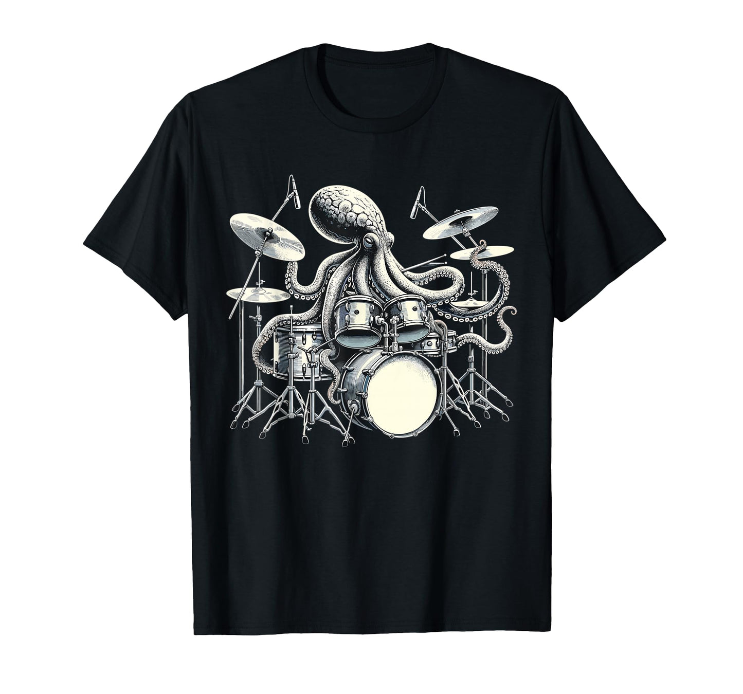 Octopus Playing Drums Drummer T-Shirt