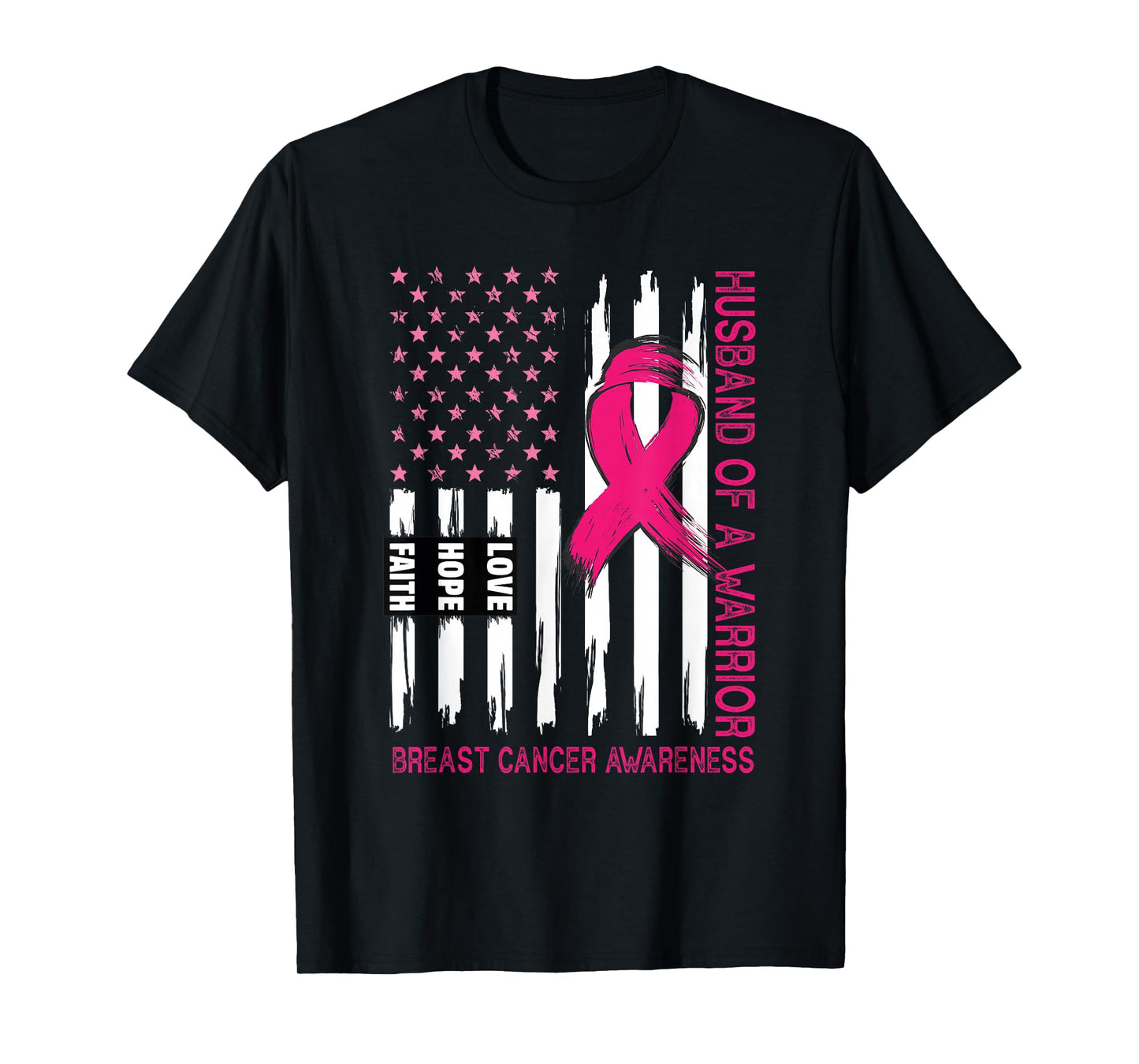 Husband Of A Warrior Breast Cancer Awareness Support Squad T-Shirt