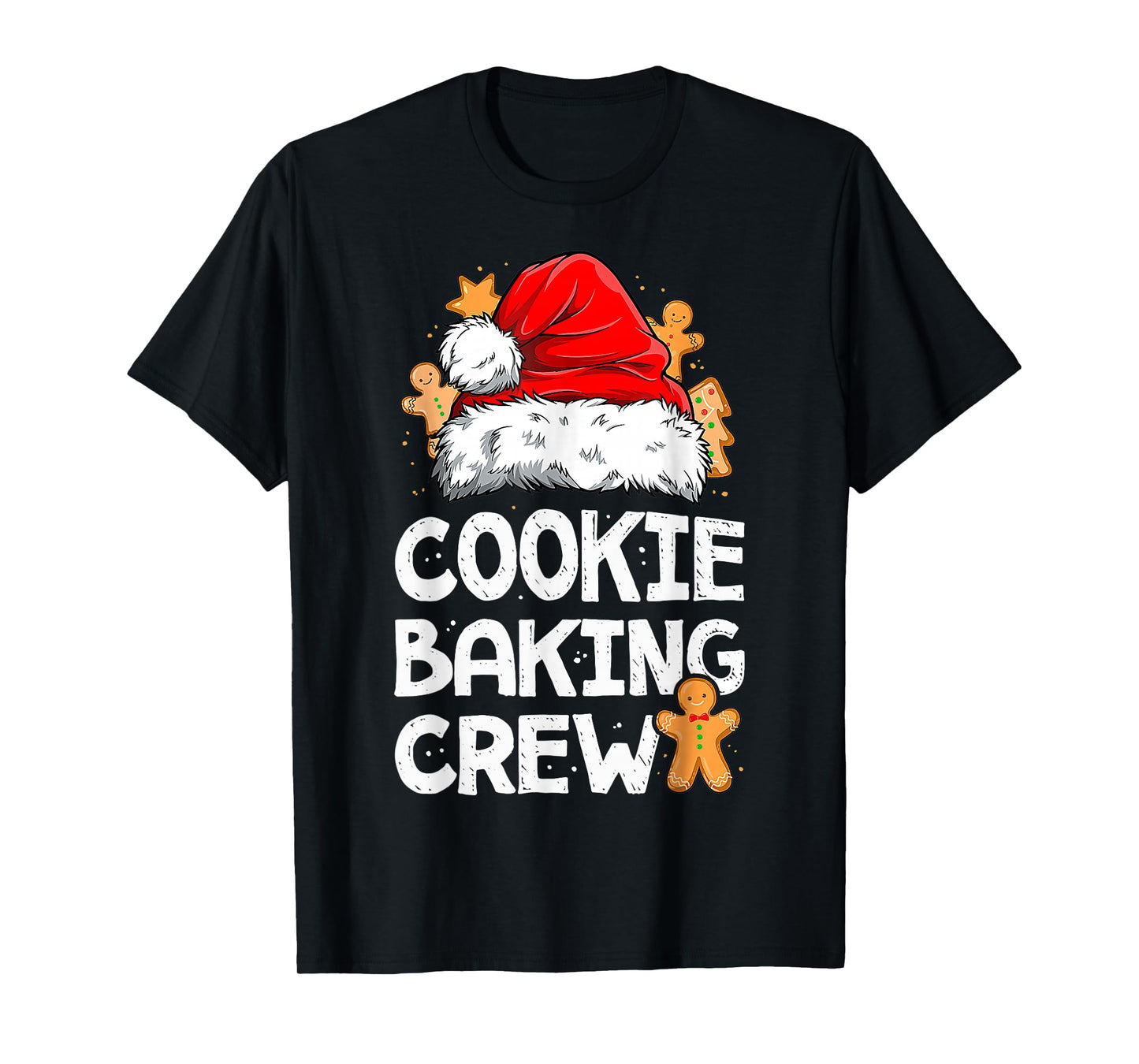 Cookie Baking Crew Funny Christmas Lights Santa Baker Cookie T-Shirt