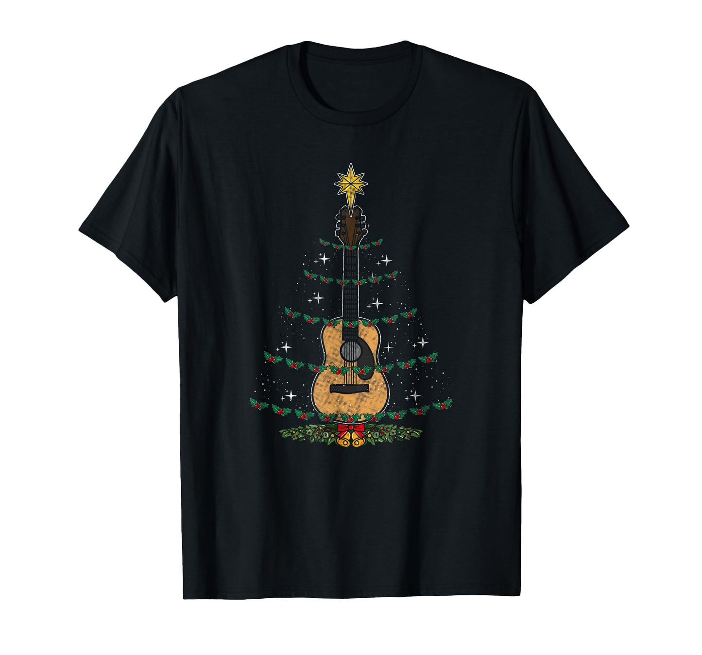 Christmas Guitar - Xmas Lights Guitarist T-Shirt