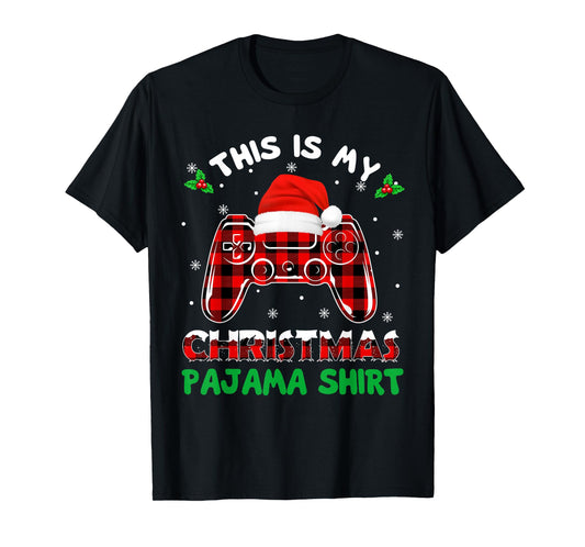 This Is My Christmas Pajama Shirt Gamer Video Game Boys Kids T-Shirt
