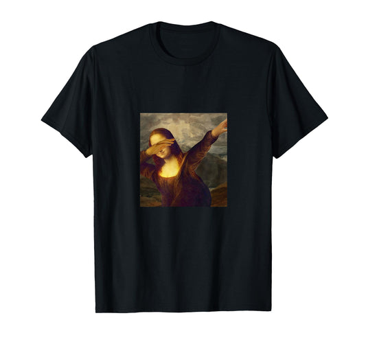 Painting Meme - Dabbing Mona Lisa T-Shirt for Men Women Girls Kids