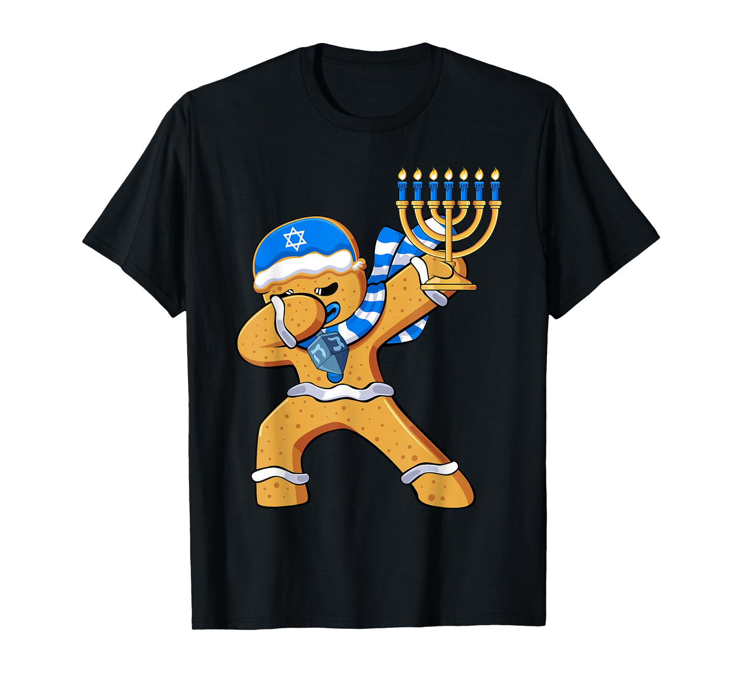 Hanukkah Dabbing Jewish Gingerbread Man T-Shirt