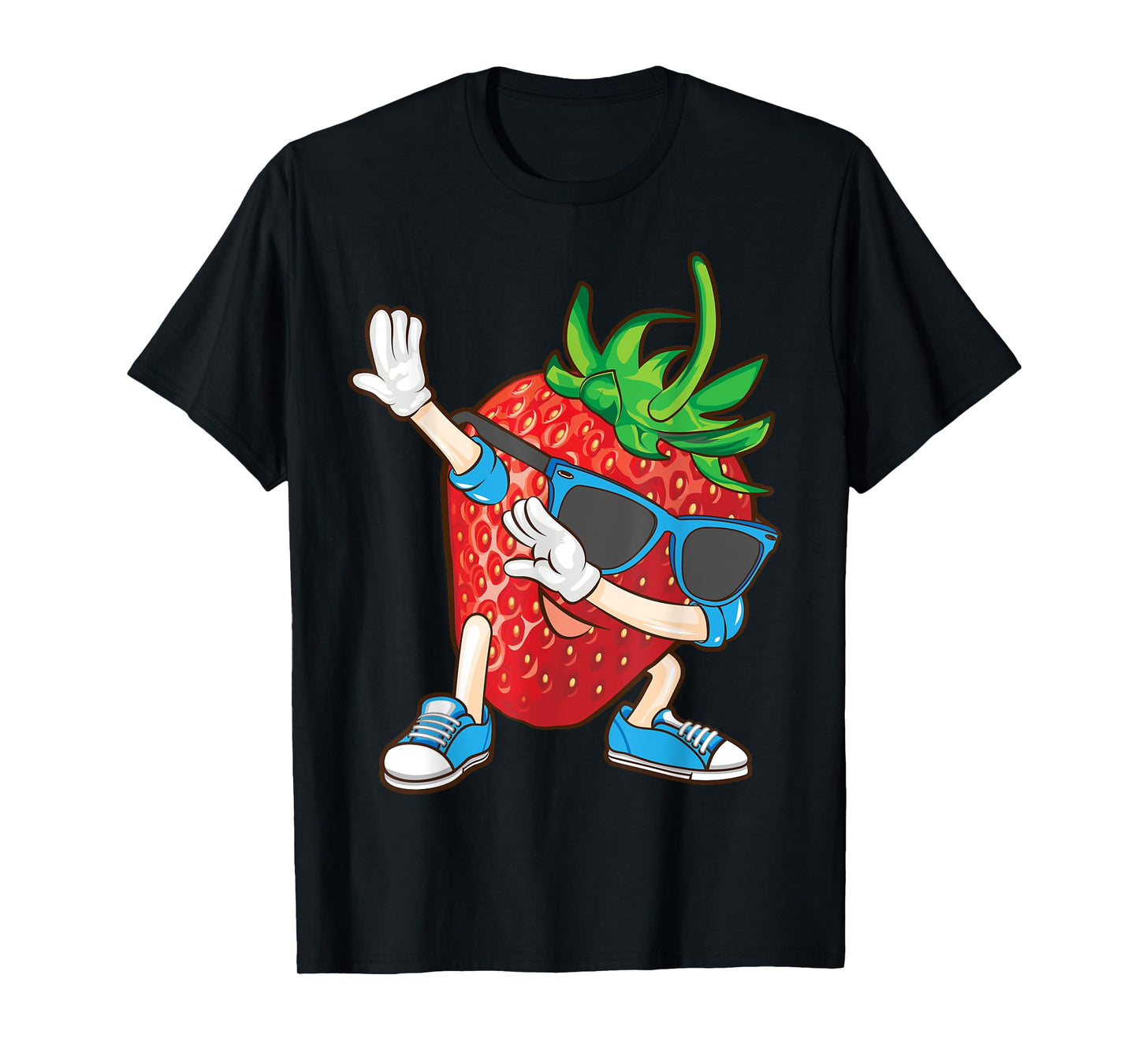 Cool Dabbing Strawberry | Funny Love Dancer Sweet Fruit Gift T-Shirt