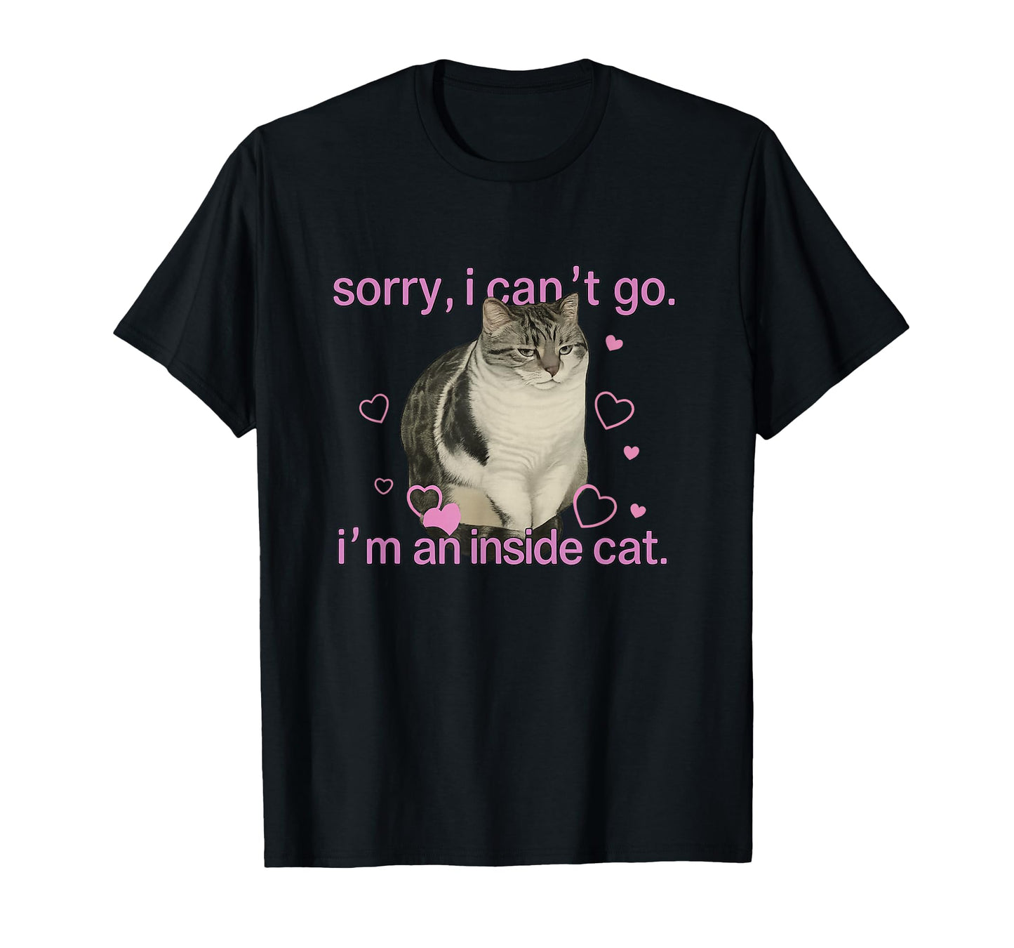 Sorry I can’t go I’m an Inside cat T-Shirt