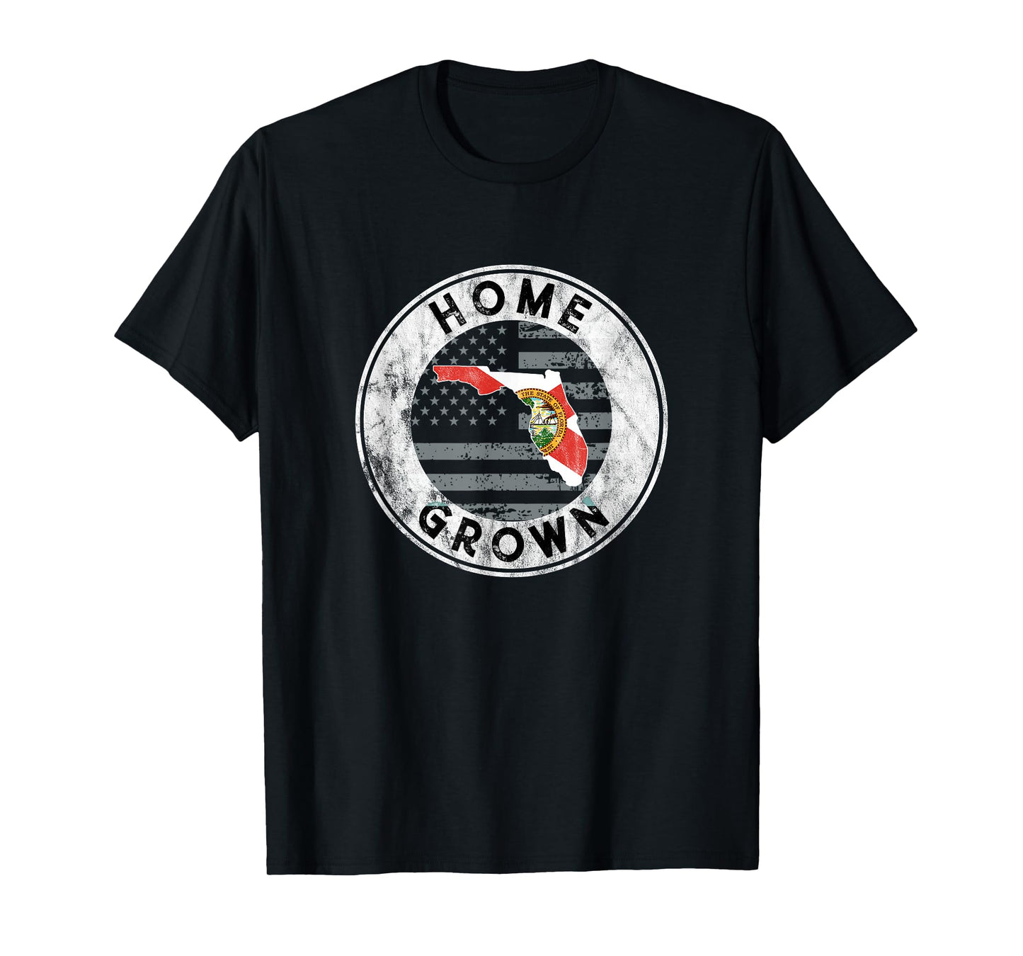 Florida Shirt Home Grown State American Flag Pride FL Tshirt T-Shirt
