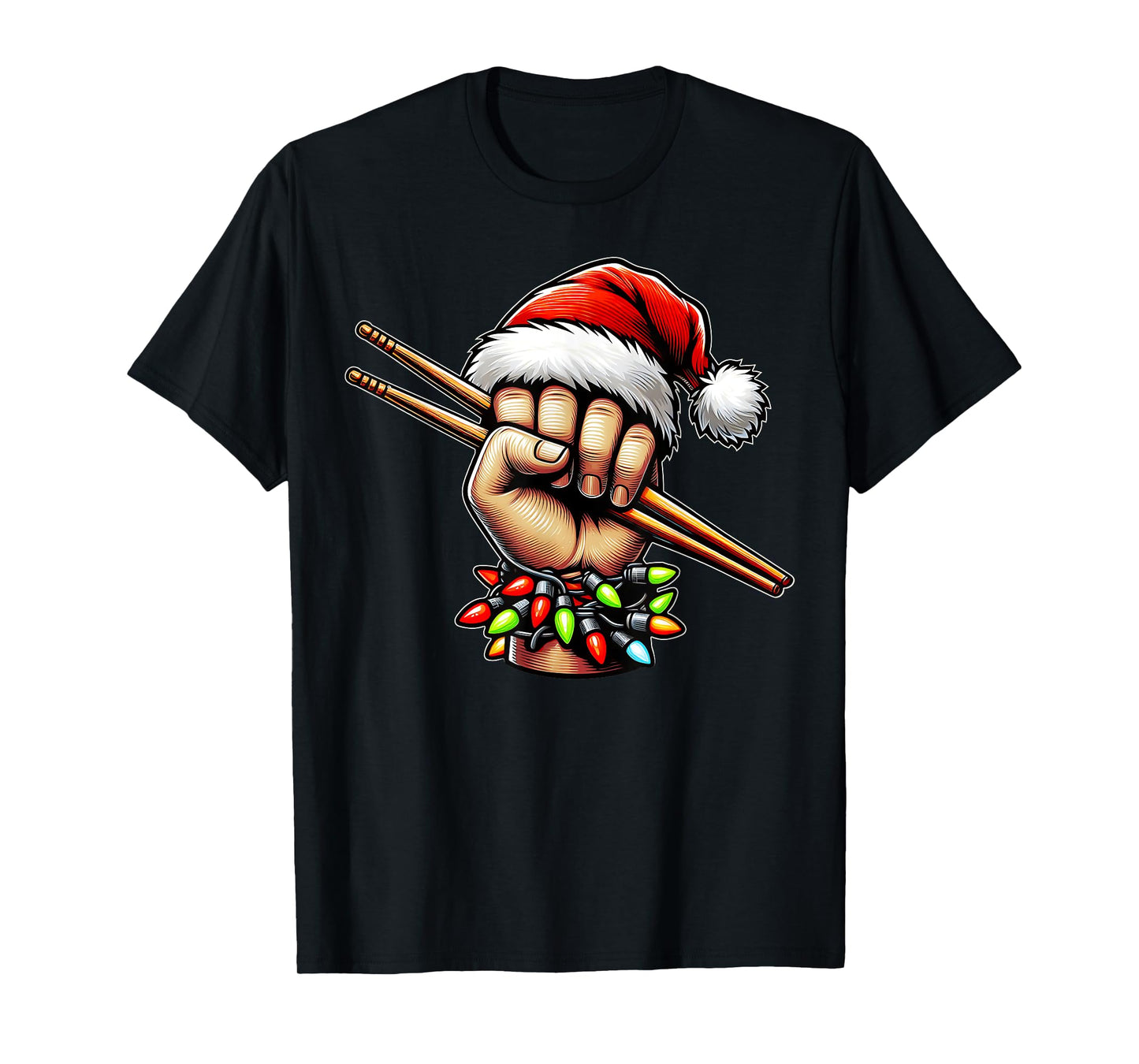 Drummer Drum Christmas Hat Xmas T-Shirt