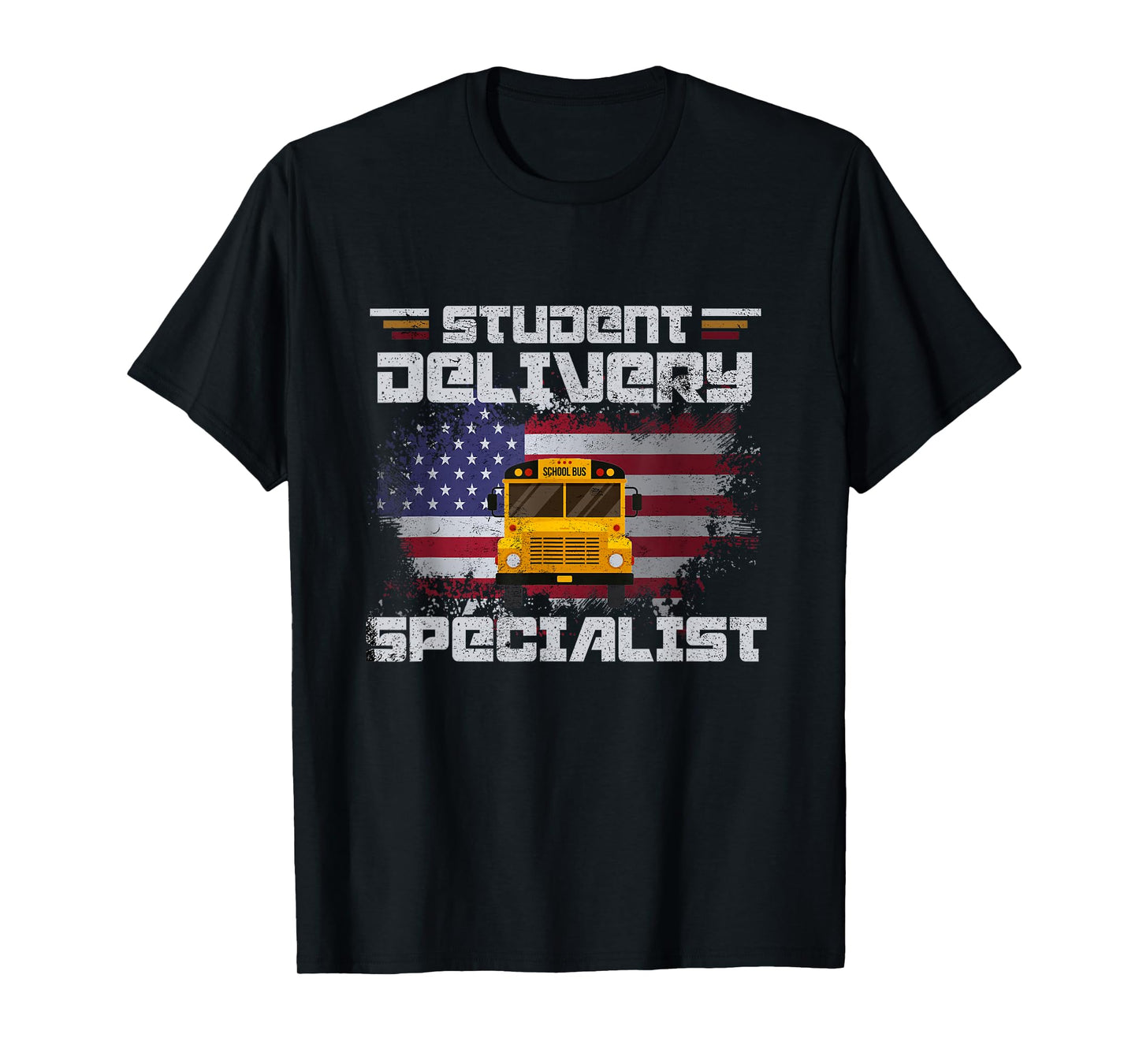 School Bus Driver's American Flag Pride | School Bus Driver T-Shirt