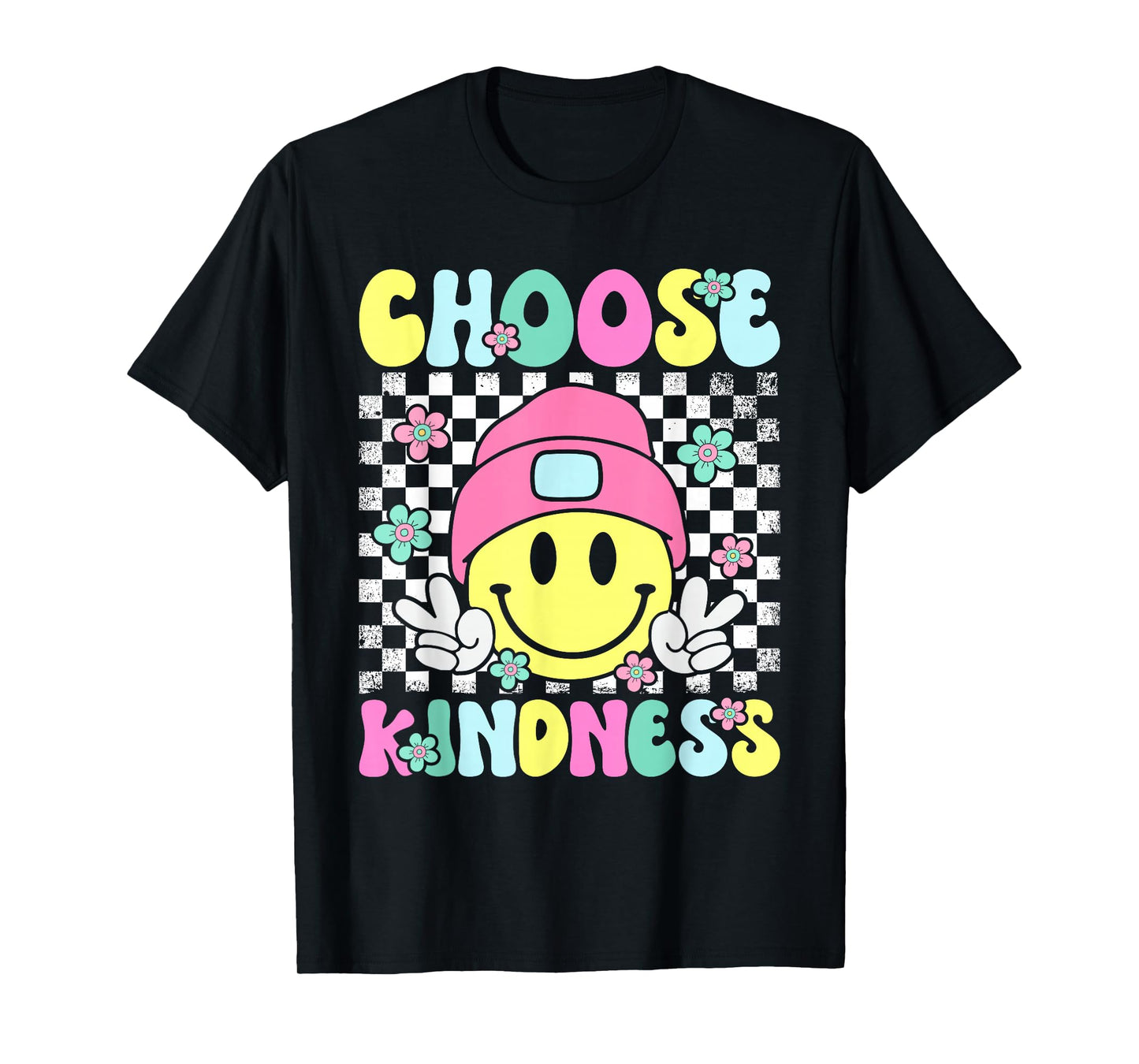 Choose Kindness Groovy Be Kind Inspirational Women Kids T-Shirt