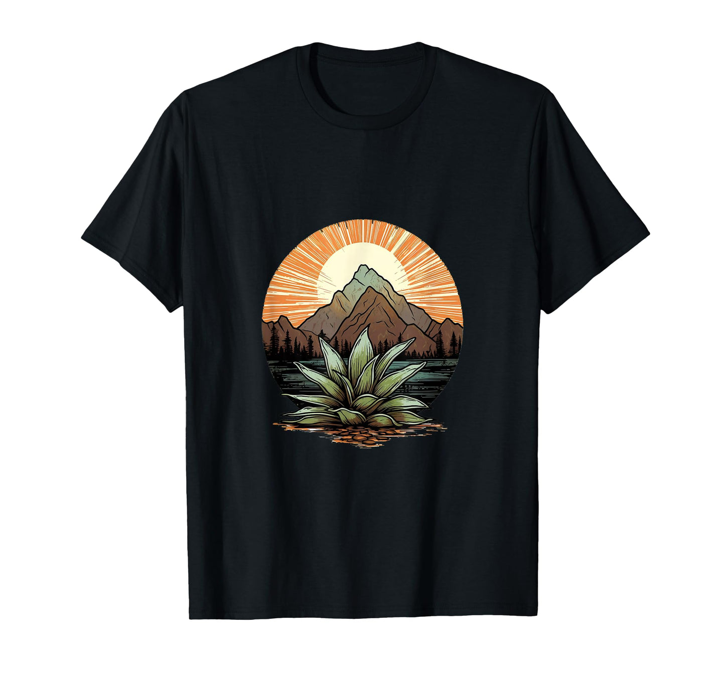Agave Plants Silhouette Agave Plant Collector Mexican T-Shirt