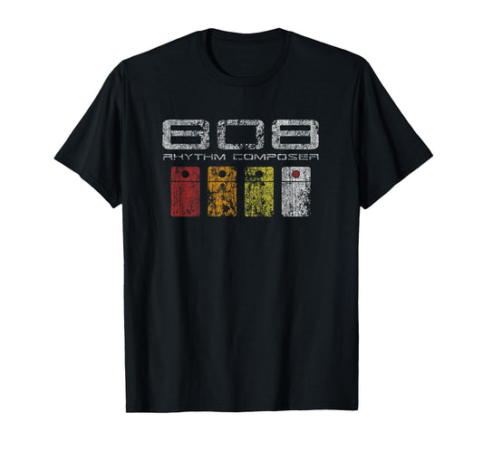 808 Retro Style Rhythm Composer Electronic Drum Machine TR T-Shirt