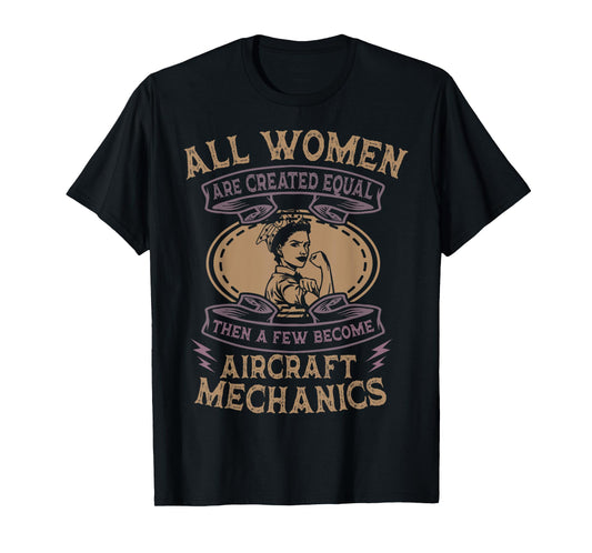 Aircraft Mechanic Airplane Aviation Maintenance Tech Woman T-Shirt