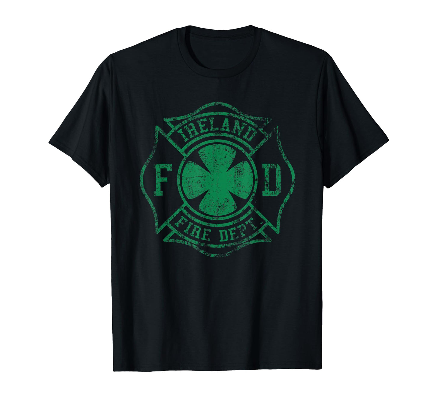 Irish Fire Fighter Maltese Cross Ireland Department T-Shirt
