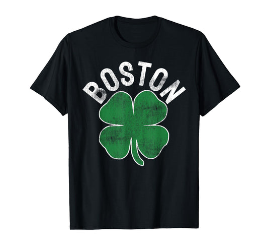 Shamrock Massachusetts Boston ST Patricks Day Irish Green T-Shirt