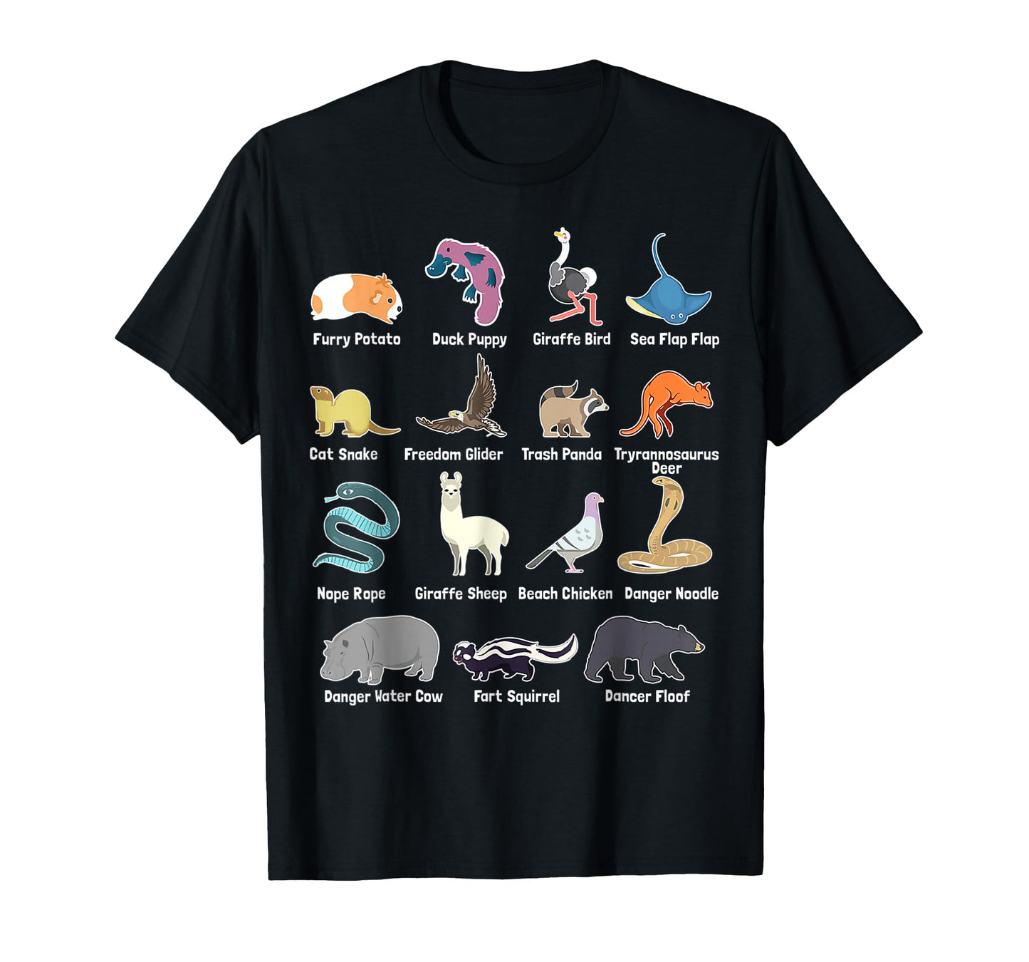 Animals Of The World - Rare Exotic Animals Funny Memes Gift T-Shirt