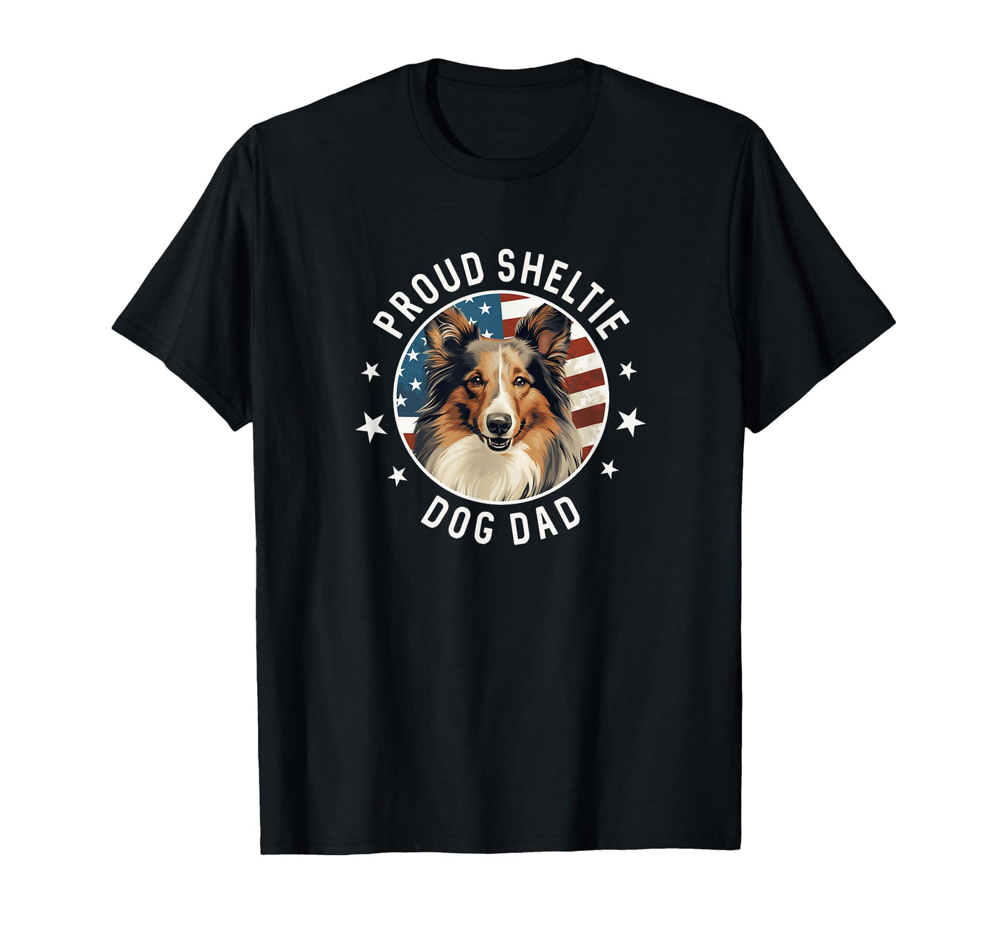 Sheltie Gifts for Men, Proud Sheltie Dog Dad T-Shirt