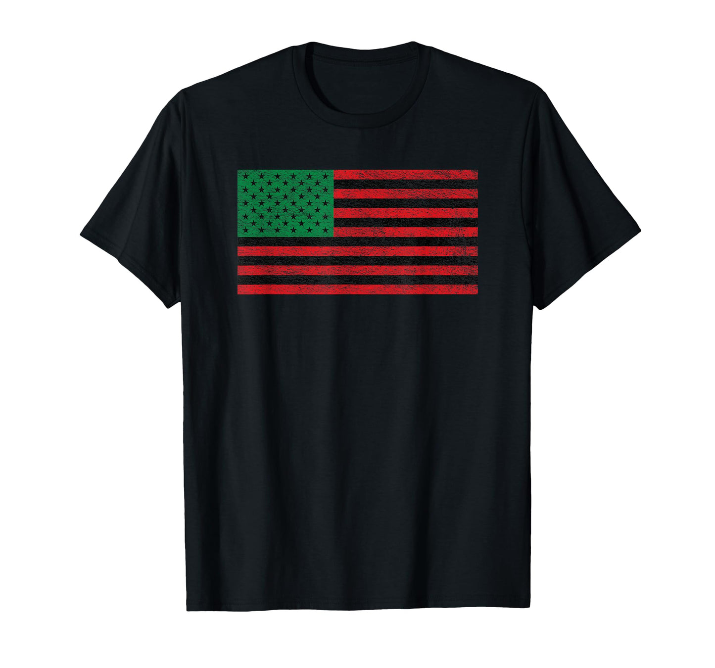 PAN AFRICAN USA AMERICAN FLAG BLACK LIBERATION PRIDE T-Shirt