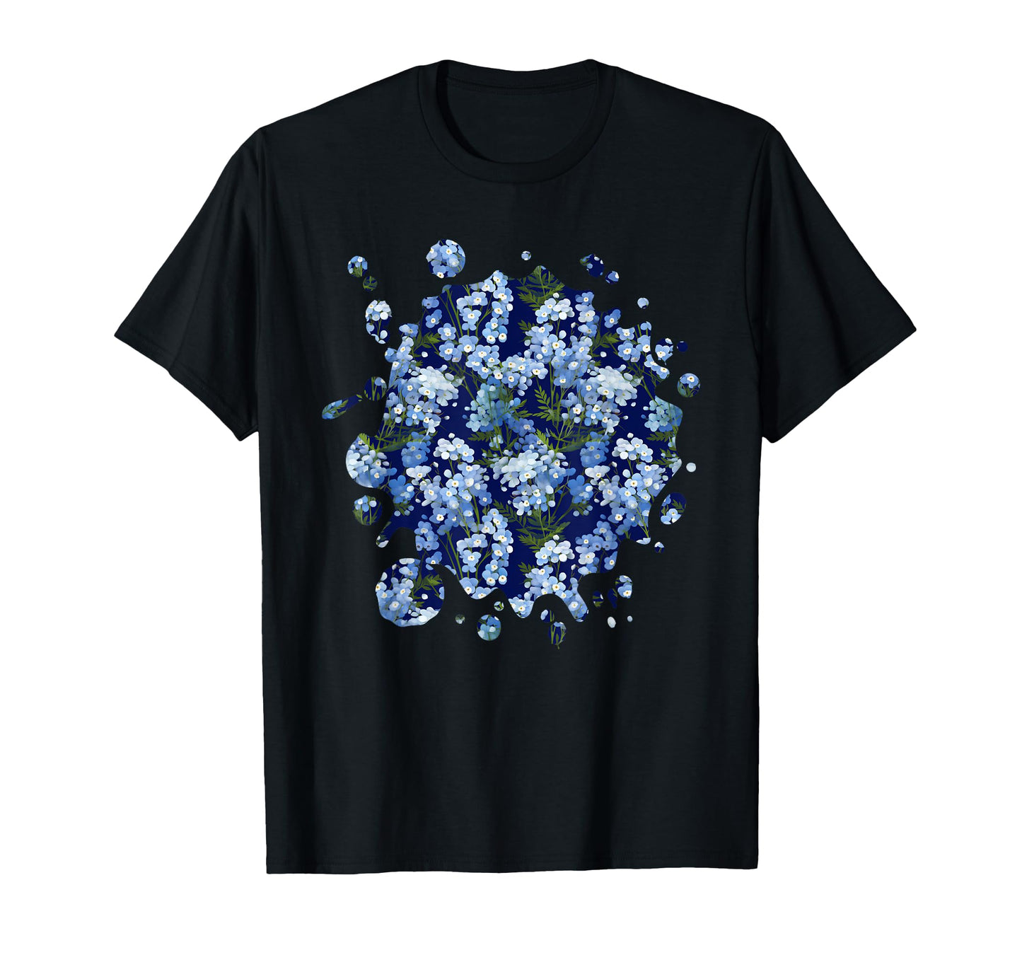 Cute Forget-Me-Not Inspired Flower Plant Lover Gardener T-Shirt
