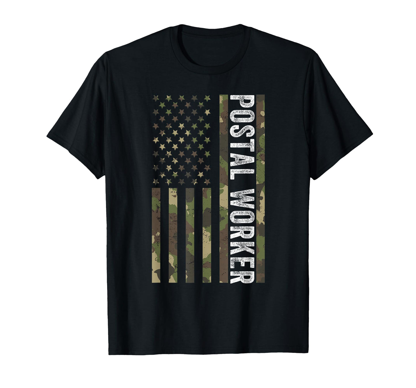 Postal Worker Camouflage American Flag US Postal Service Men T-Shirt