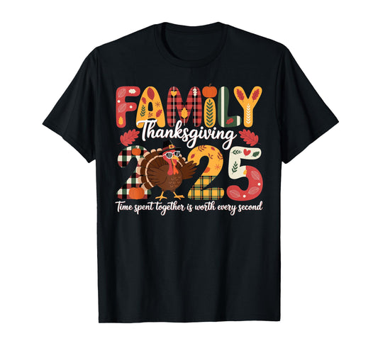 Family Thanksgiving 2025 Crew Dabbing Turkey T-Shirt