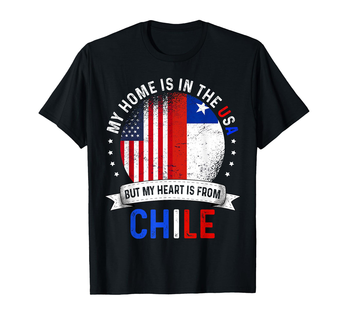 Chilean American Patriot Heart is from Chile Flag T-Shirt