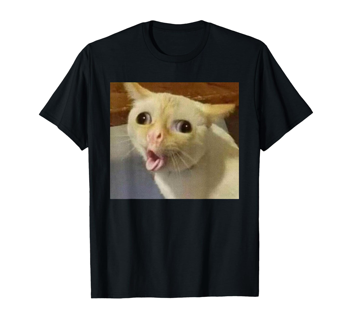 Cat Gagging Meme Funny Kitty Coughing Cat Top Iconic Meme Men Women T-Shirt