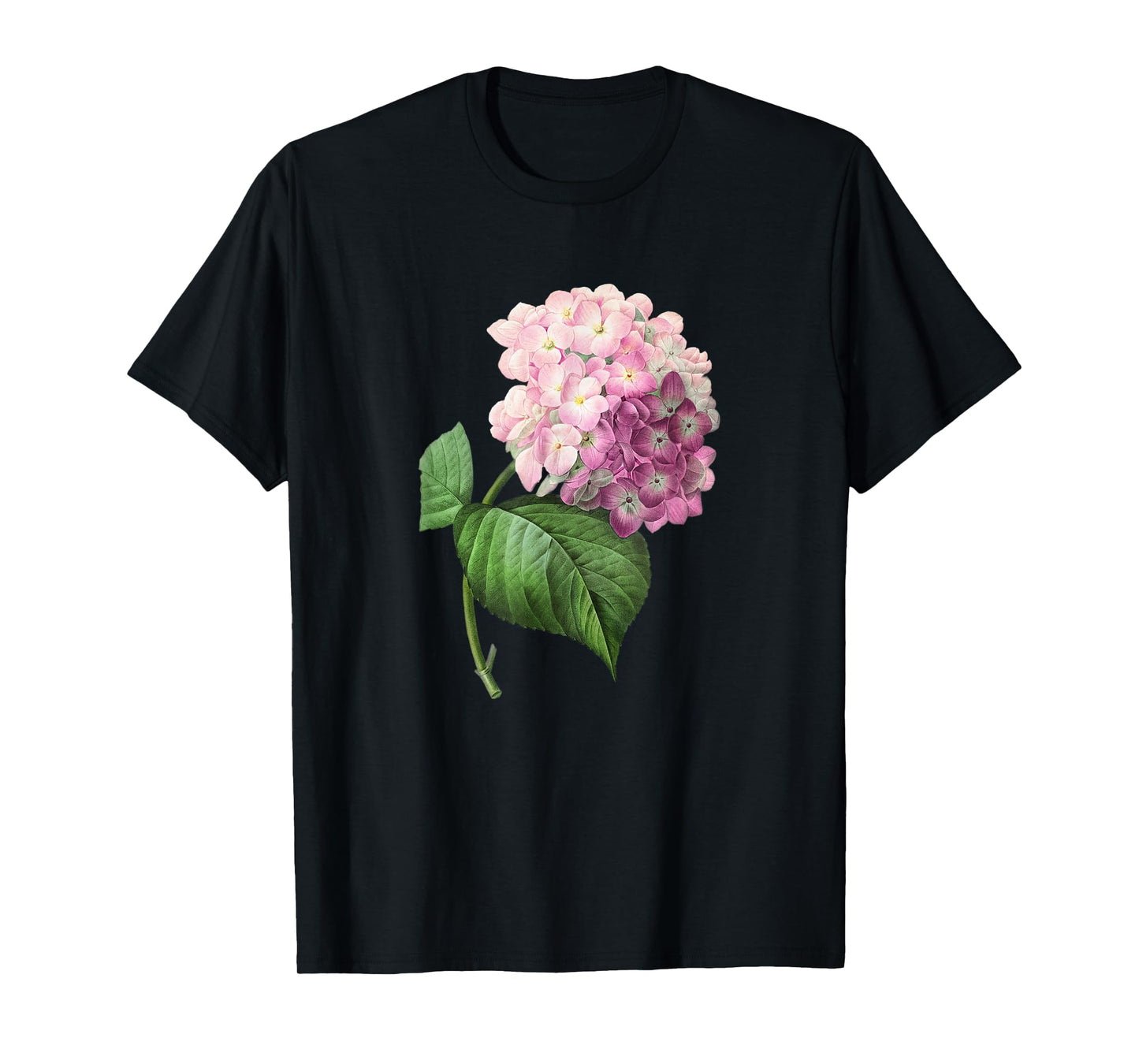 Vintage Romantic Beautiful Hydrangea Flower Floral Art Shirt T-Shirt