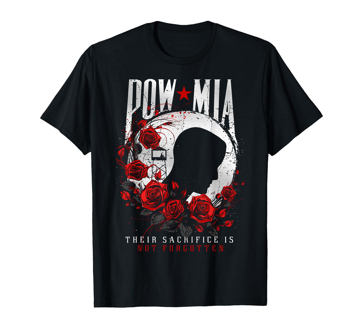 POW/MIA Red Rose T-Shirt