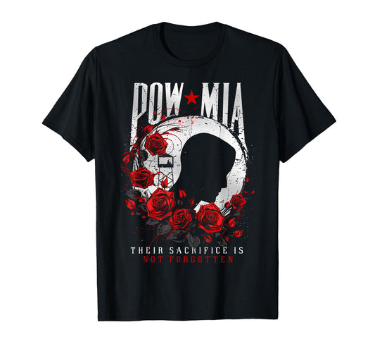 POW/MIA Red Rose T-Shirt