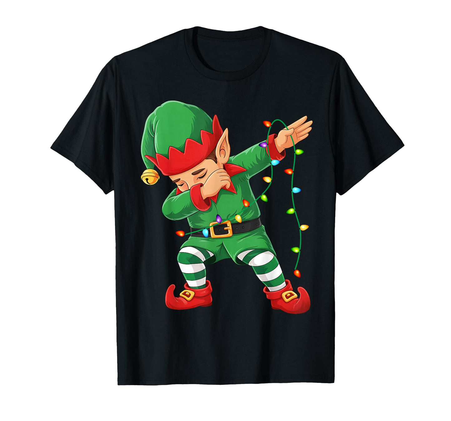 Dabbing Elf Squad Christmas Matching Family Men Boy Kids Elf T-Shirt