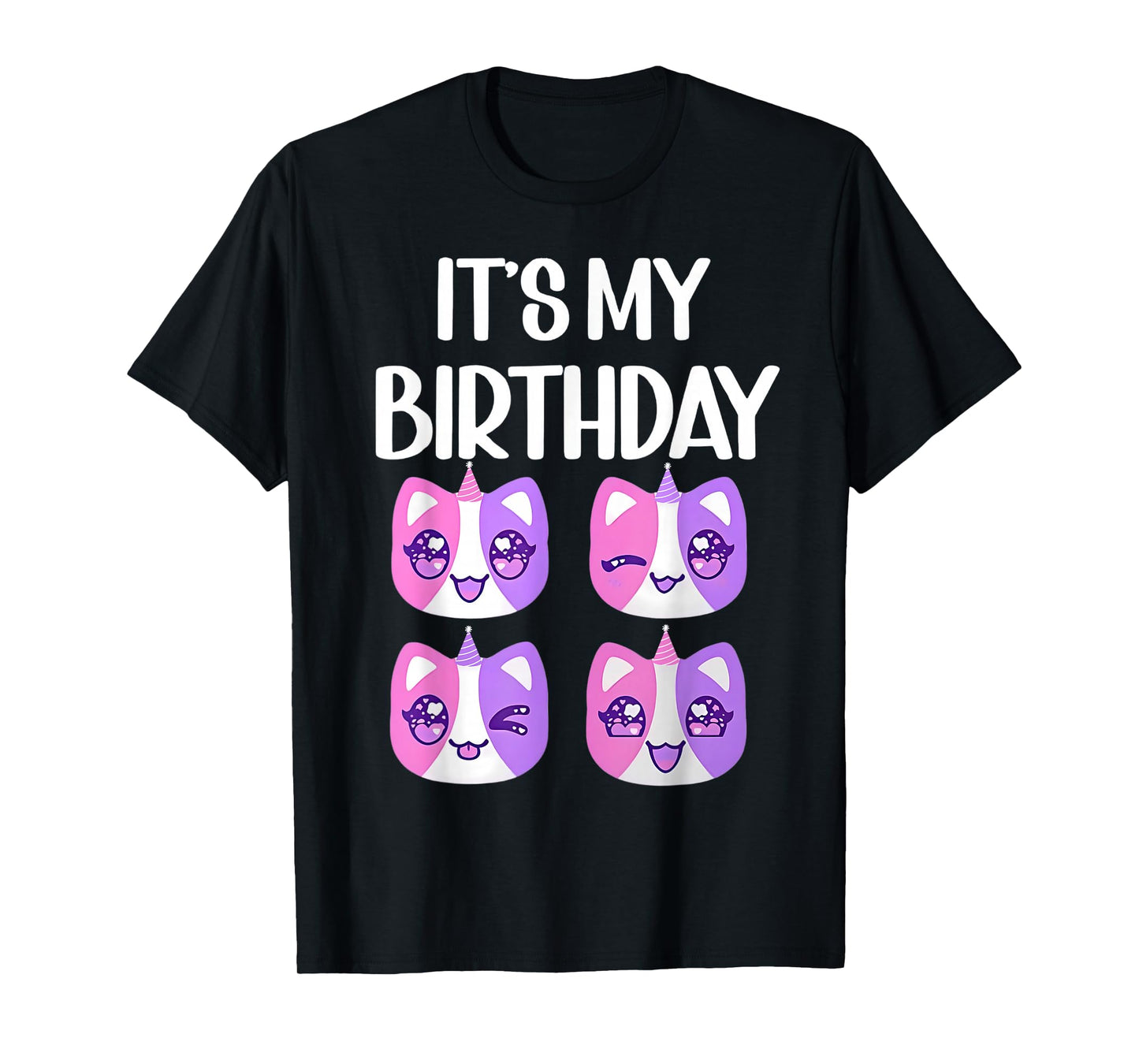 It's My Birthday Meemeow Cats Plush Shirt Squishy Pink T-Shirt