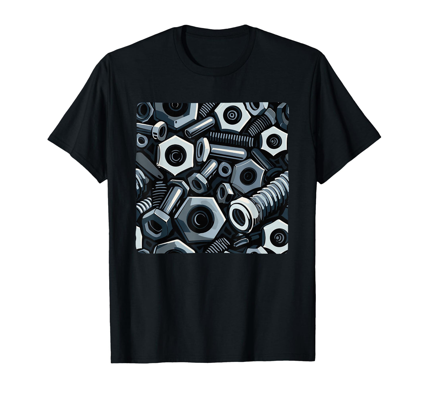 Cool Nut and Bolt Pattern Outfit T-Shirt
