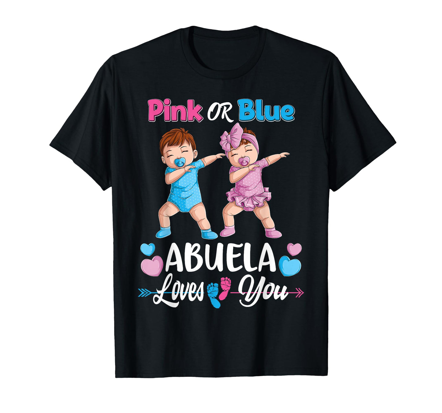 Pink Or Blue Abuela Loves You Baby Gender Reveal Party Women T-Shirt
