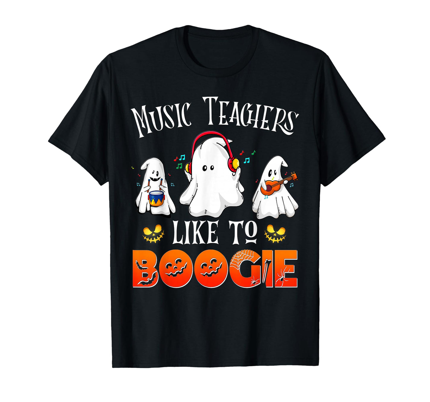 Halloween School Marching Band Music Teachers Like to Boogie Men Women T-Shirt