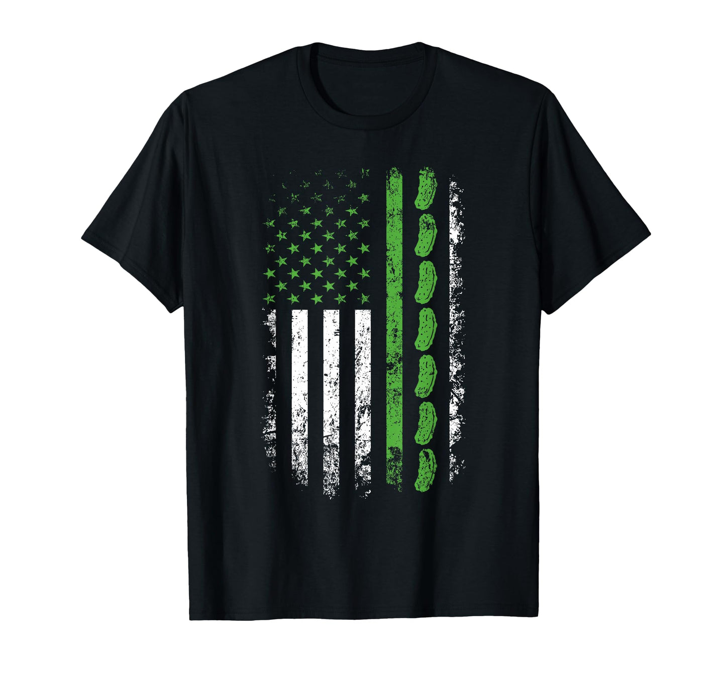 Pickle Cucumber US American Flag for Pickle Lovers Men Women T-Shirt