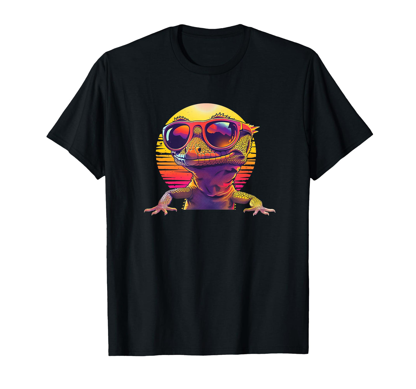 Boys Girls Retro Vintage 80s Pet Crested Gecko Lover T-Shirt