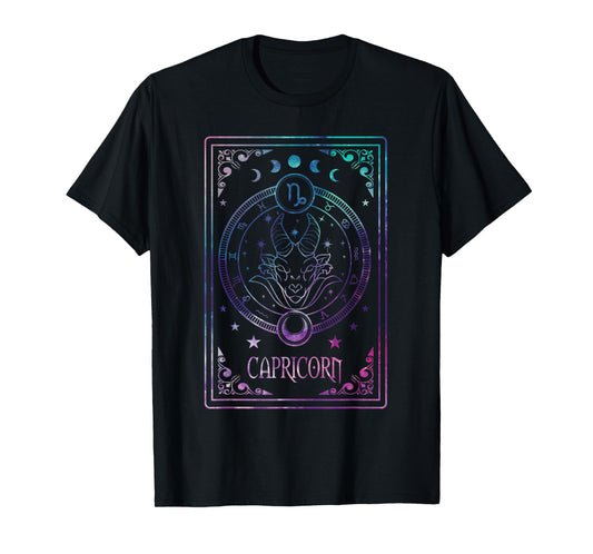 Capricorn Tarot December January Birthday Astrology Zodiac T-Shirt