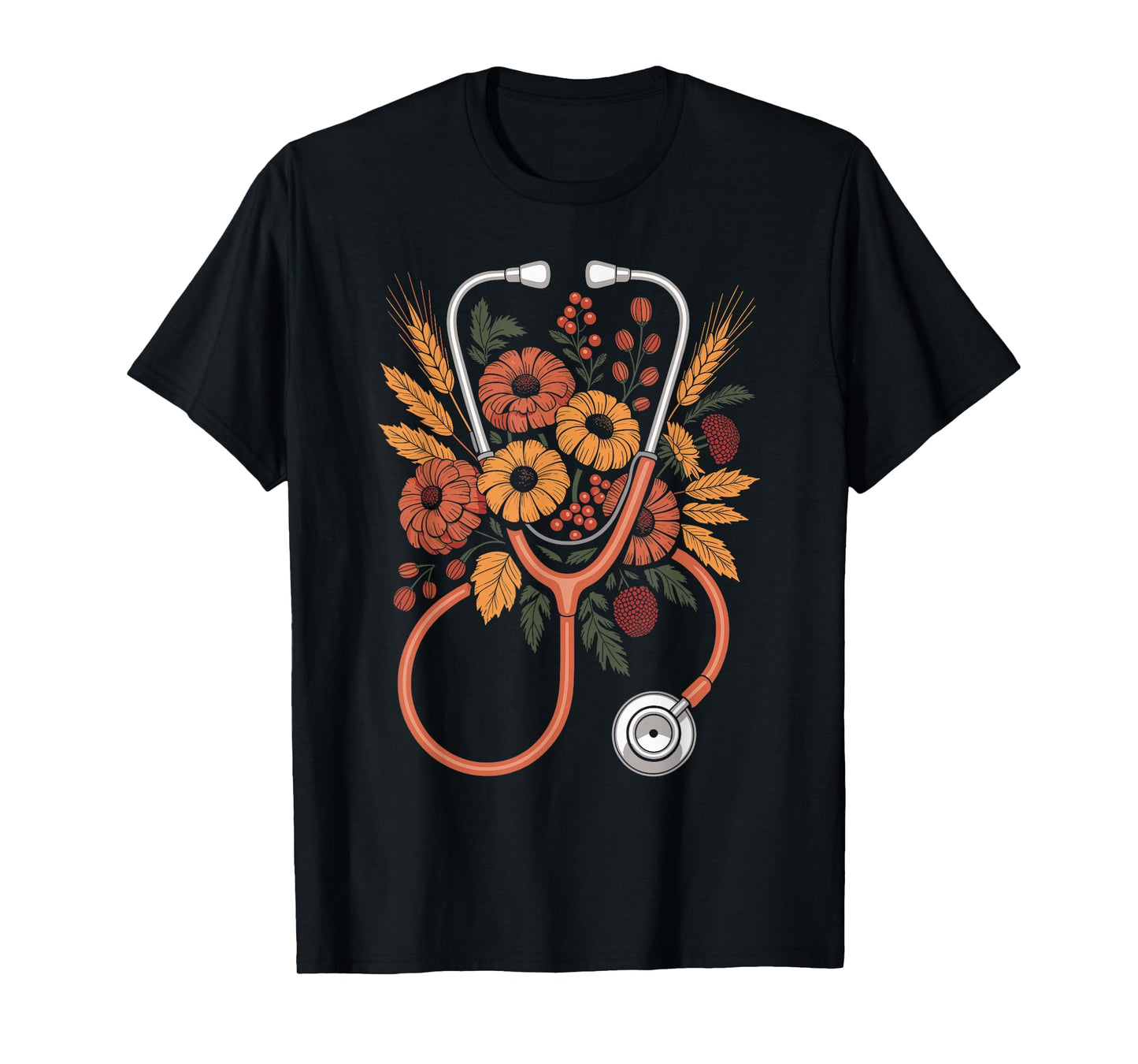Cute Stethoscope Autumn Nurse Fall T-Shirt