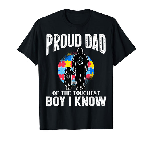 Autism Awareness for Proud Dad Support Autistic Kids T-Shirt