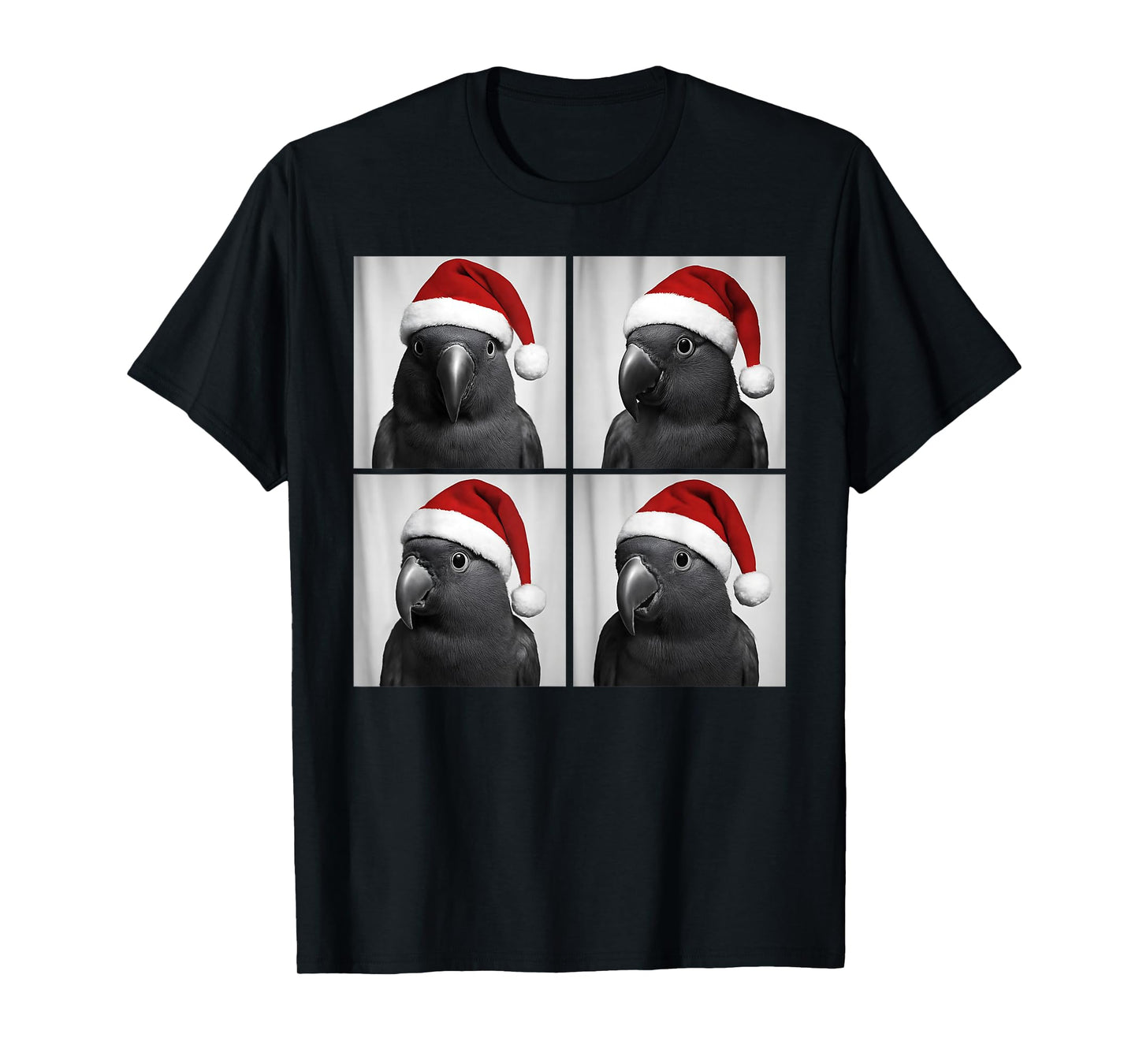 Funny Christmas Eclectus Parrot Santa Photo Booth T-Shirt