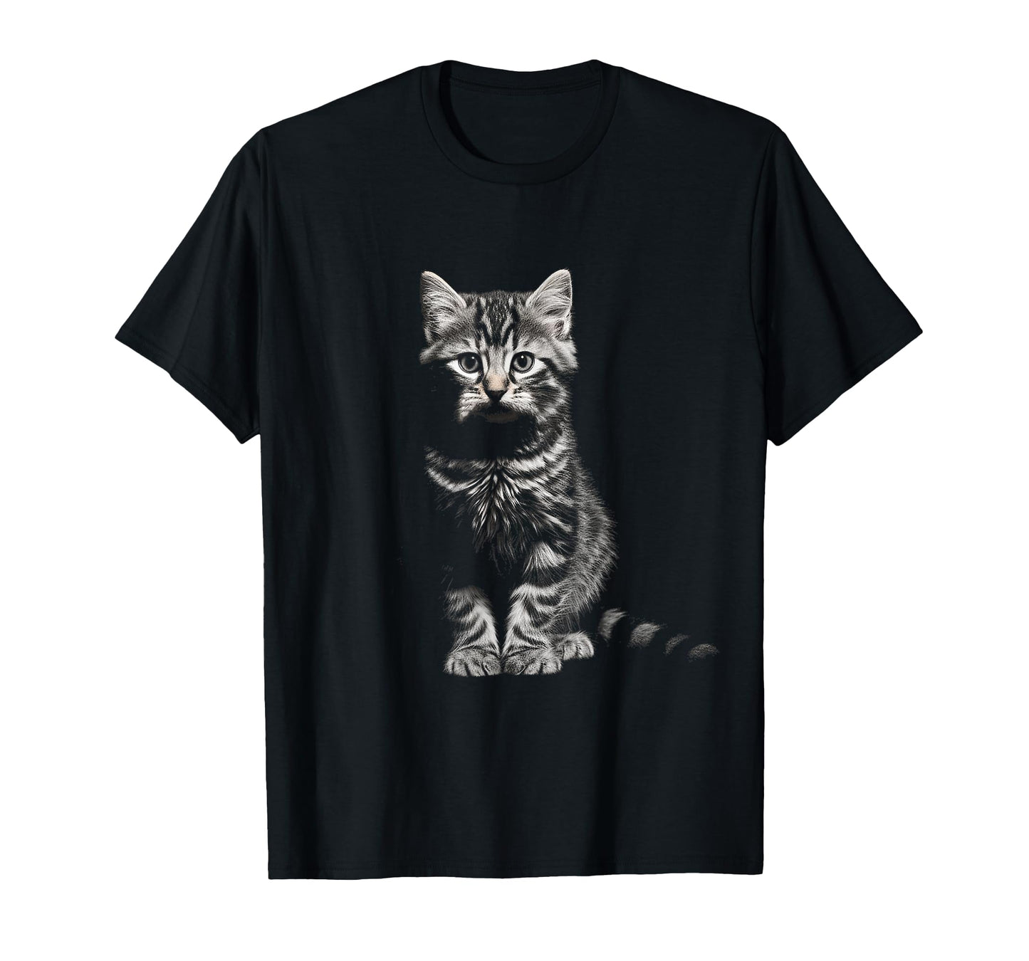 Cat Portrait Illustration Animal Art Graphic Motif Cat T-Shirt